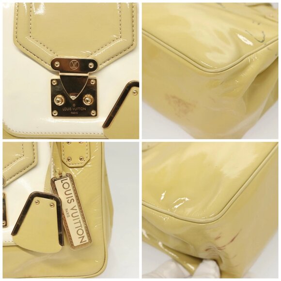 LOUIS VUITTON Vernis Cruise line Sac Picolour Hand Bag Beige - Picture 9 of 15